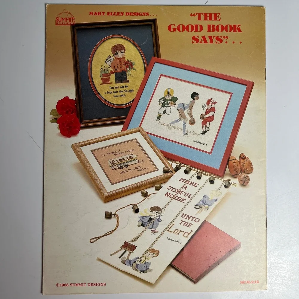 Mary Ellen Designs The Good Book Says Cross Stitch‎ Patterns 1983 Summit Designs